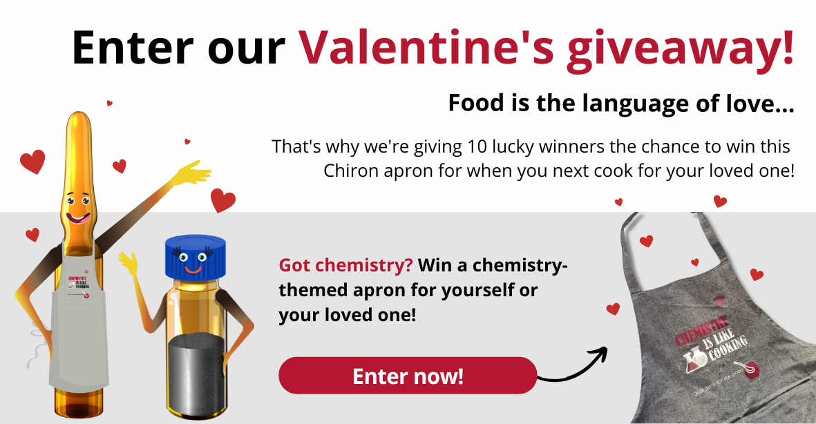 Valentine's Giveaway | Win a chemistry-themed apron!
