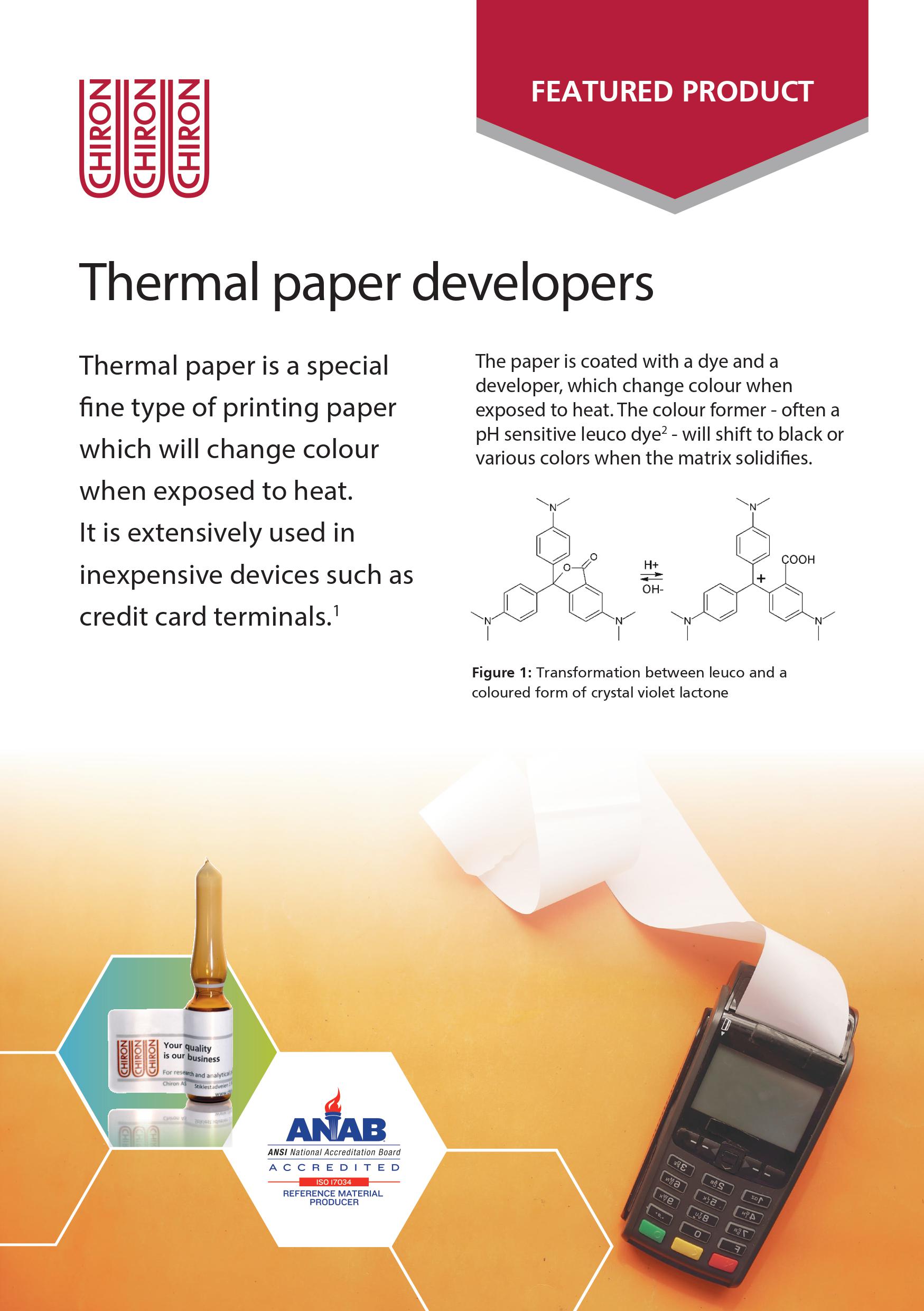 Featured product: Thermal paper developers