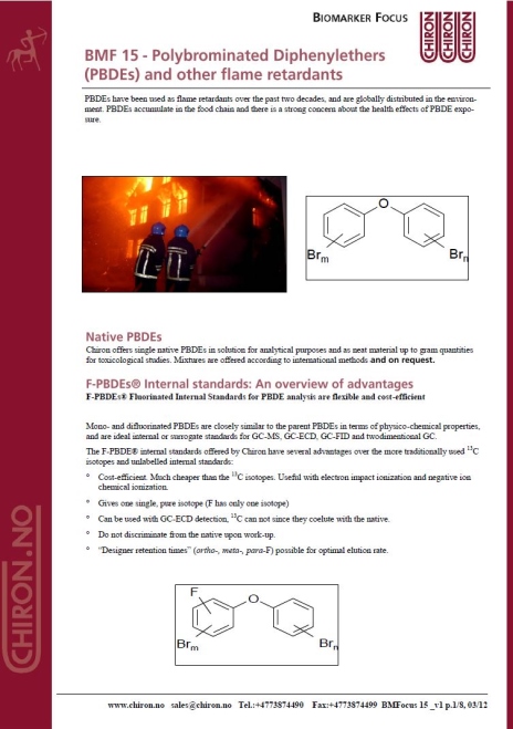 BMF 15 - Polybrominated Diphenylethers (PBDEs) and other flame retardants